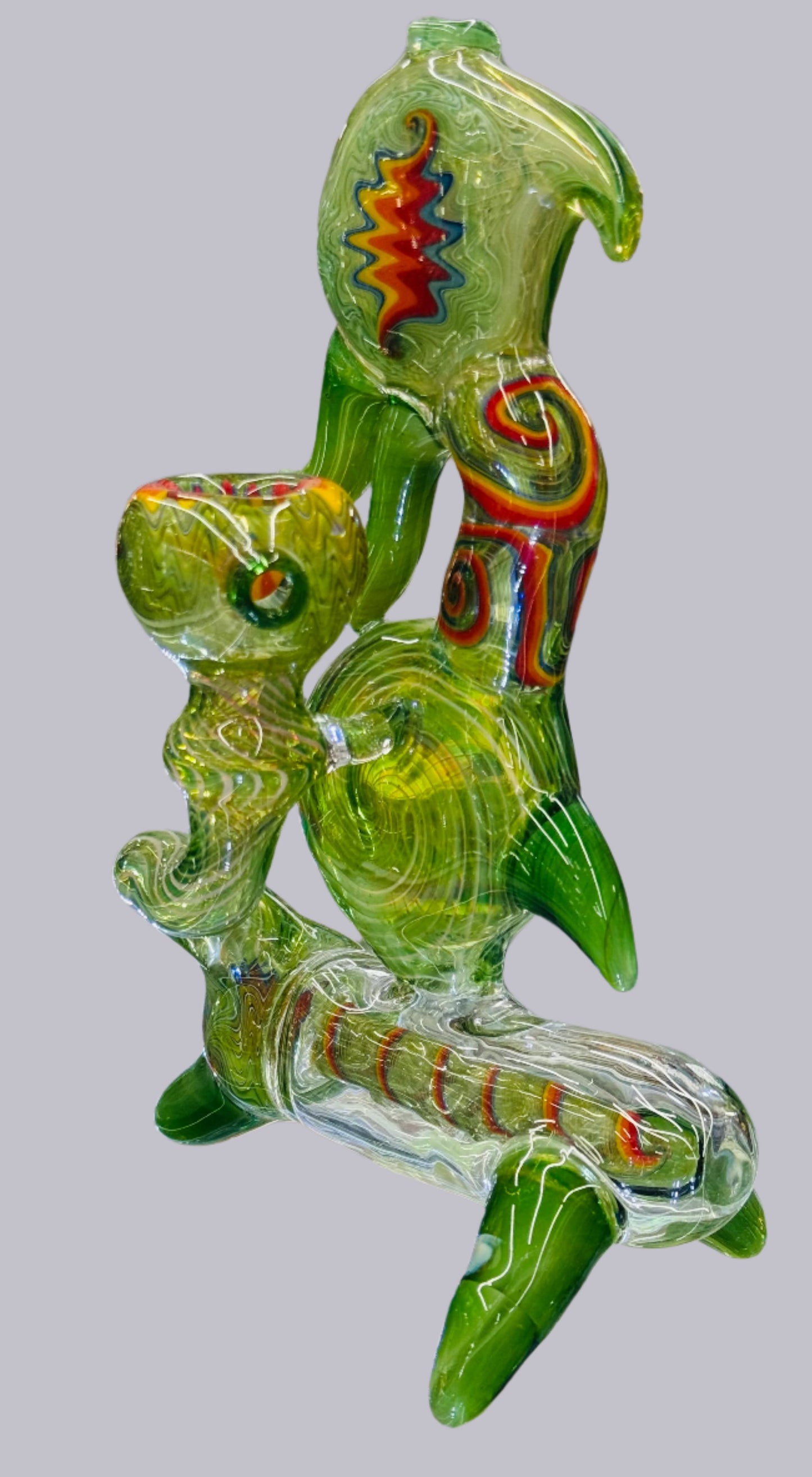 Multi color custom made bubbler - DayDreamz Smoke Shop