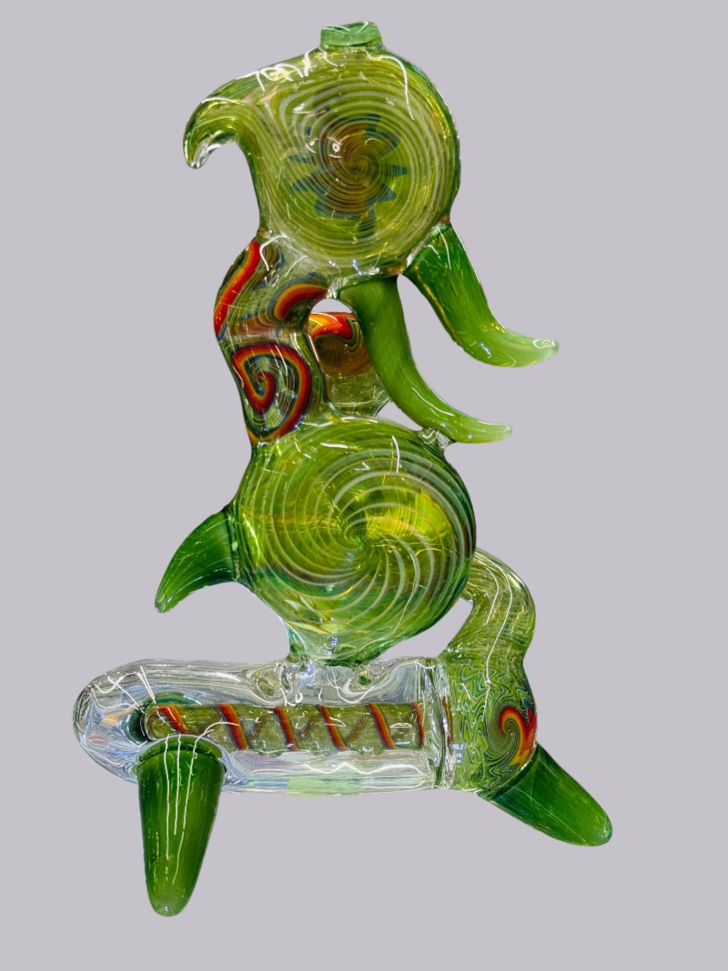 Multi color custom made bubbler - DayDreamz Smoke Shop