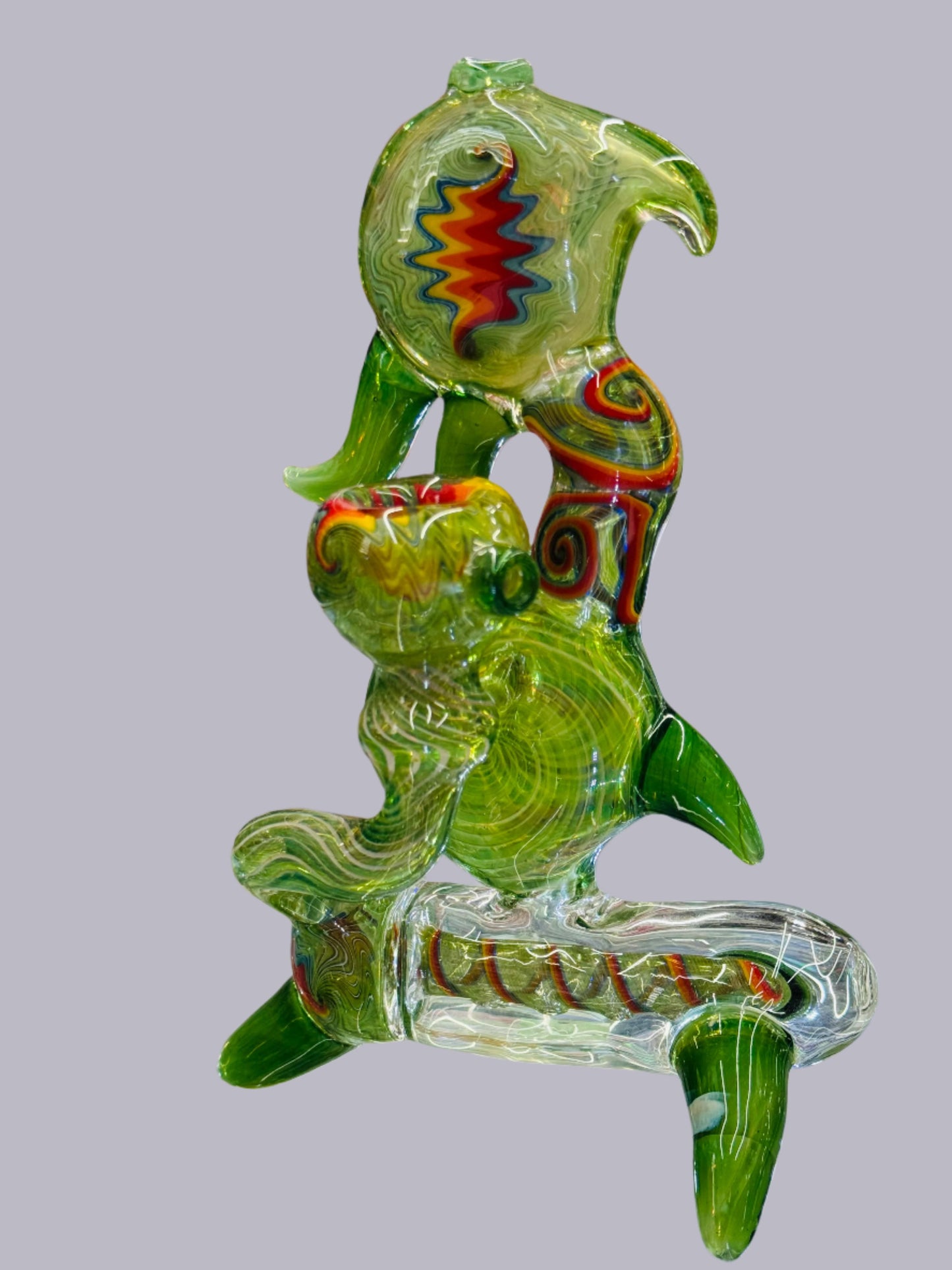 Multi color custom made bubbler - DayDreamz Smoke Shop