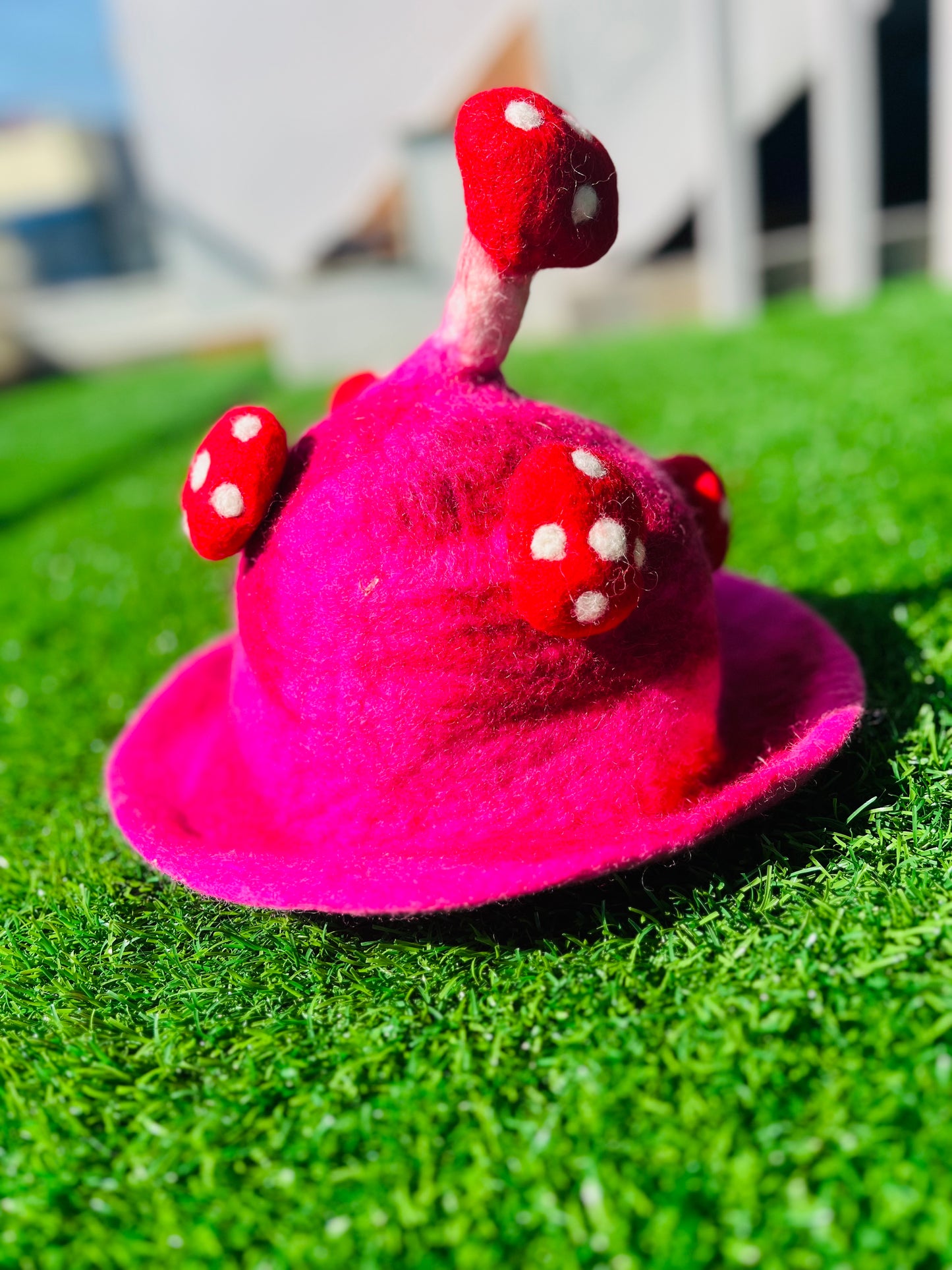 Pink Mushroom Hat - DayDreamz Smoke Shop