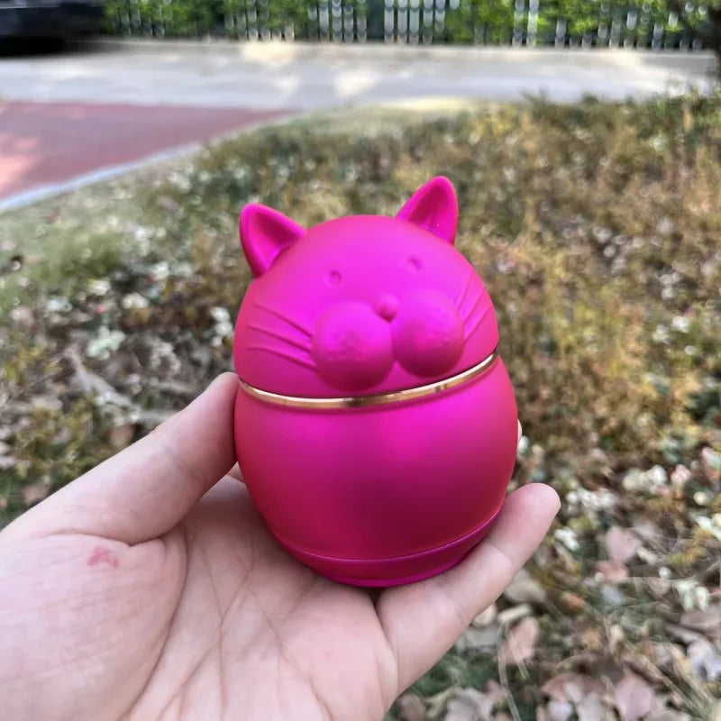 Cute Cat Shape Metal Smoking Grinder Zinc Alloy Cigarette Grinder Spice Grinder Tool