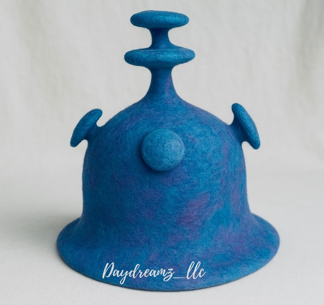 Galactic Blue Sculptural Felt Hat - DayDreamz Smoke Shop