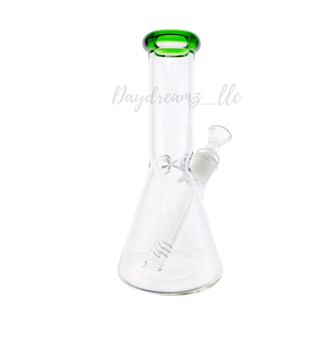 8 inch beaker bong with green colour lip - DayDreamz Smoke Shop