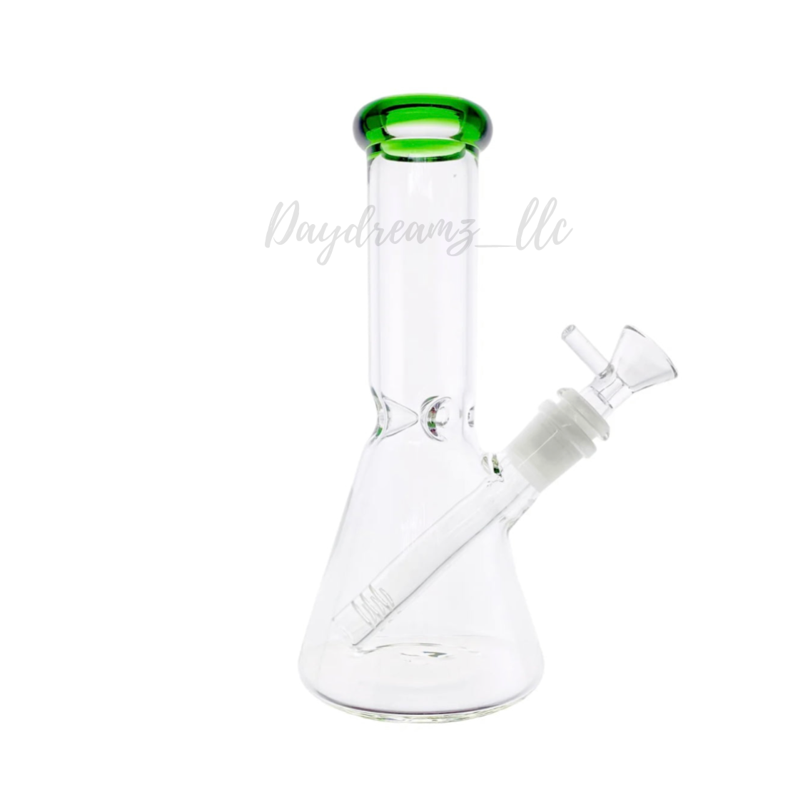 8 inch beaker bong with green colour lip - DayDreamz Smoke Shop