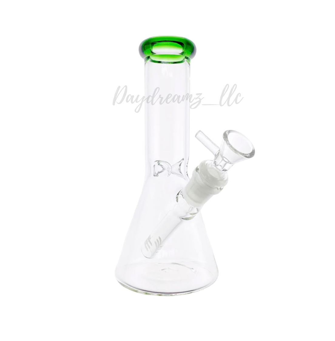 8 inch beaker bong with green colour lip - DayDreamz Smoke Shop