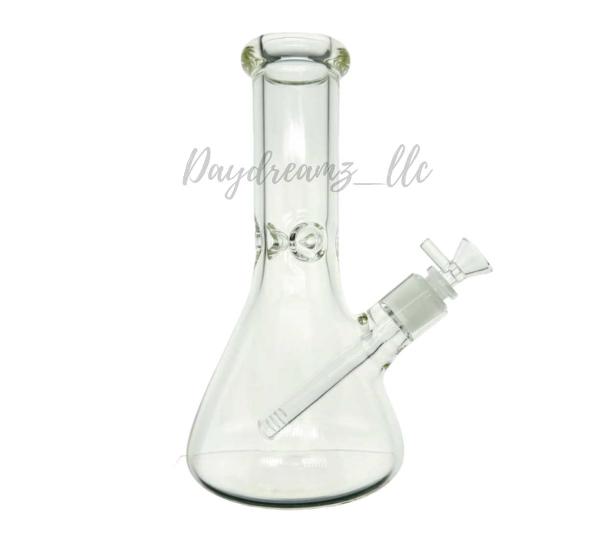 9mm Thick 10 Inch Clear Beaker Glass Bong With Wide Neck