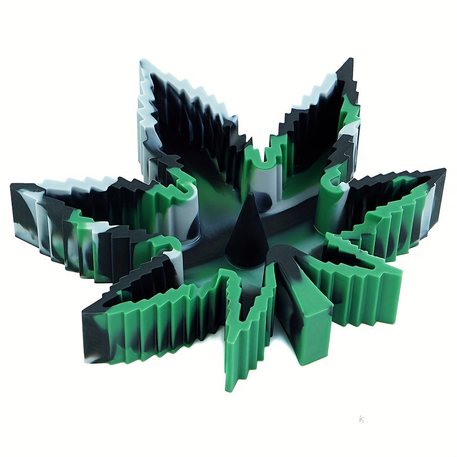 1pc Maple Leaf Shaped Luminous Ashtray - High-Temperature Resistant & Anti-Fall Household Decorative Ashtray for Home, Hotel, Bar, Office - Unique Fancy Gift for Men & Women, Perfect for Christmas & Halloween Celebrations