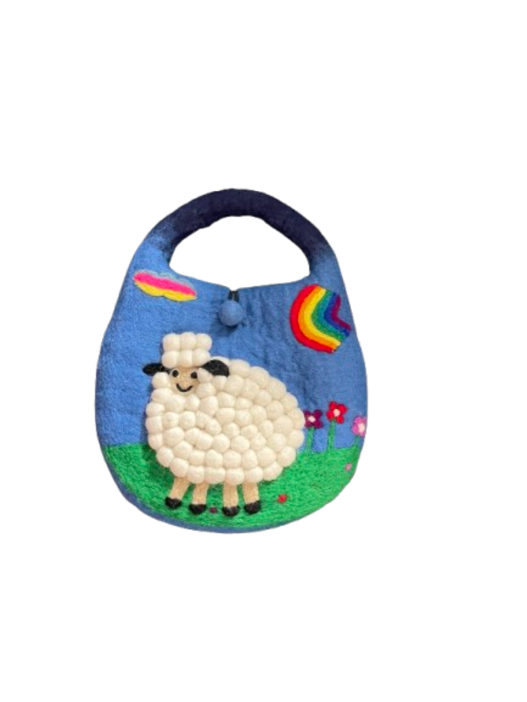 Sheep in the Meadow Felt Bag