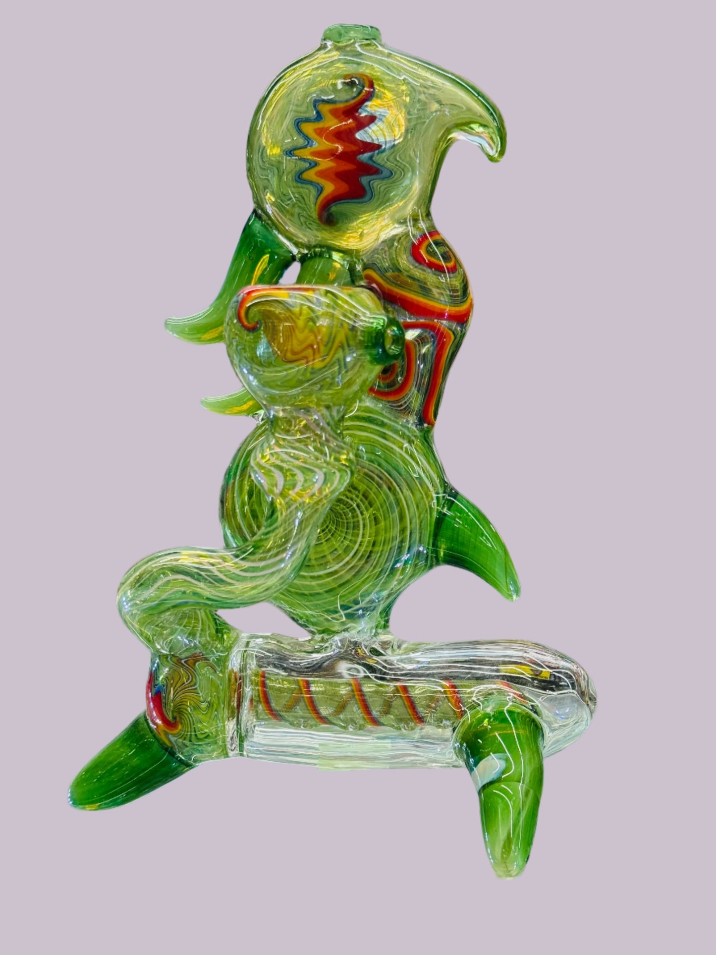 Multi color custom made bubbler - DayDreamz Smoke Shop