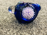 Weed hand pipe with pink flower on top