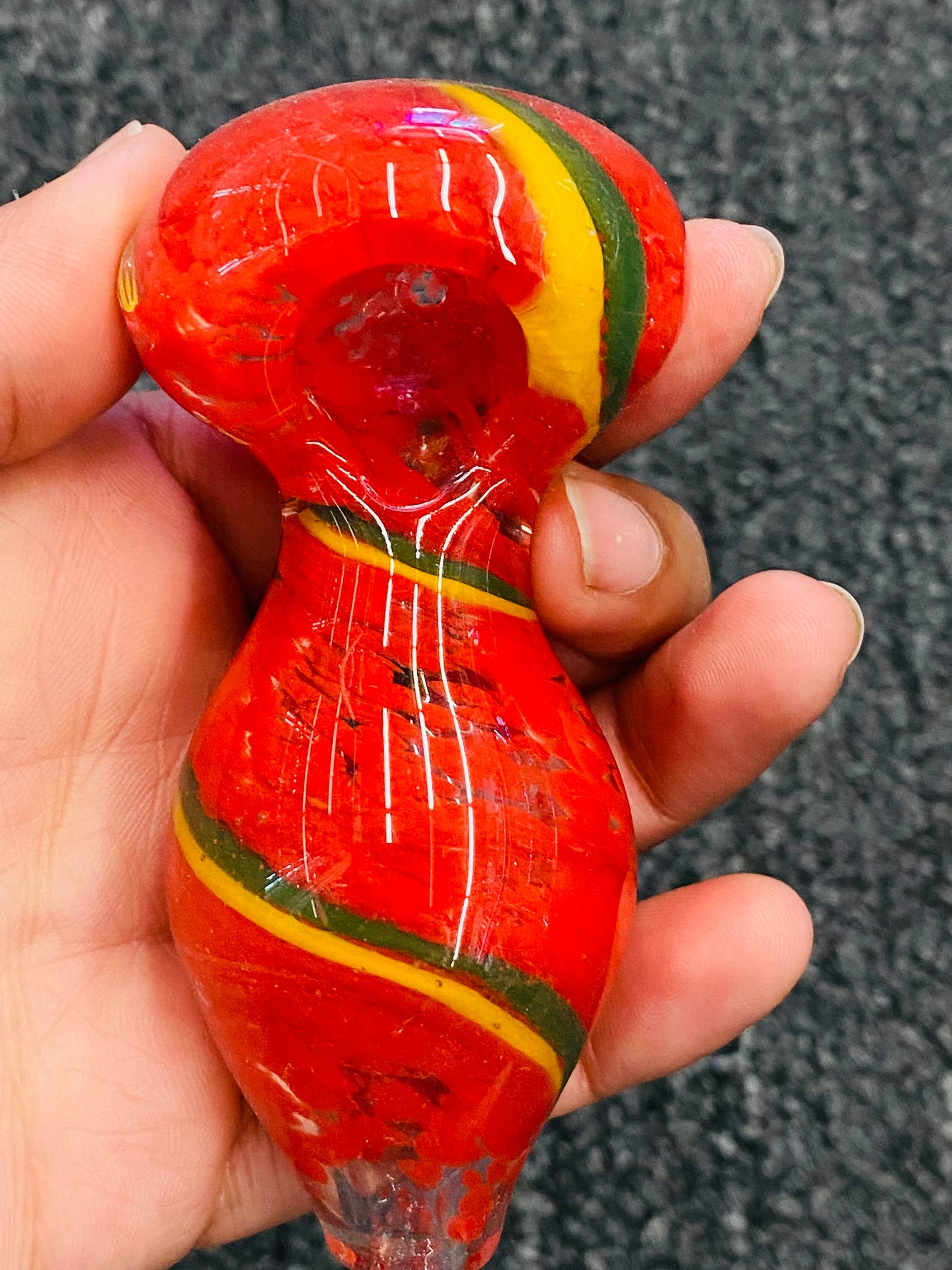 Double blonde glass hand pipe - DayDreamz Smoke Shop