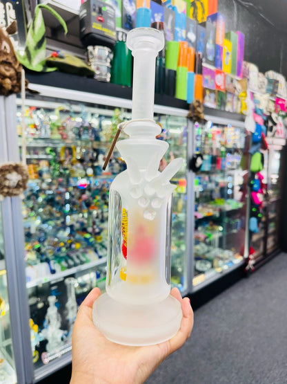 Cosmic Kaleidoscope – Cheech Glass 13" Frosted Celestial Kryptonite Bong (Red)