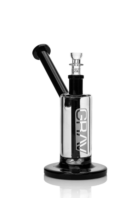 GRAV® MEDIUM UPRIGHT BUBBLER - BLACK ACCENTS - DayDreamz Smoke Shop