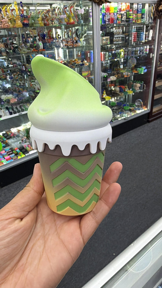 Ice cream cone shaped herb grinder - Green - DayDreamz Smoke Shop