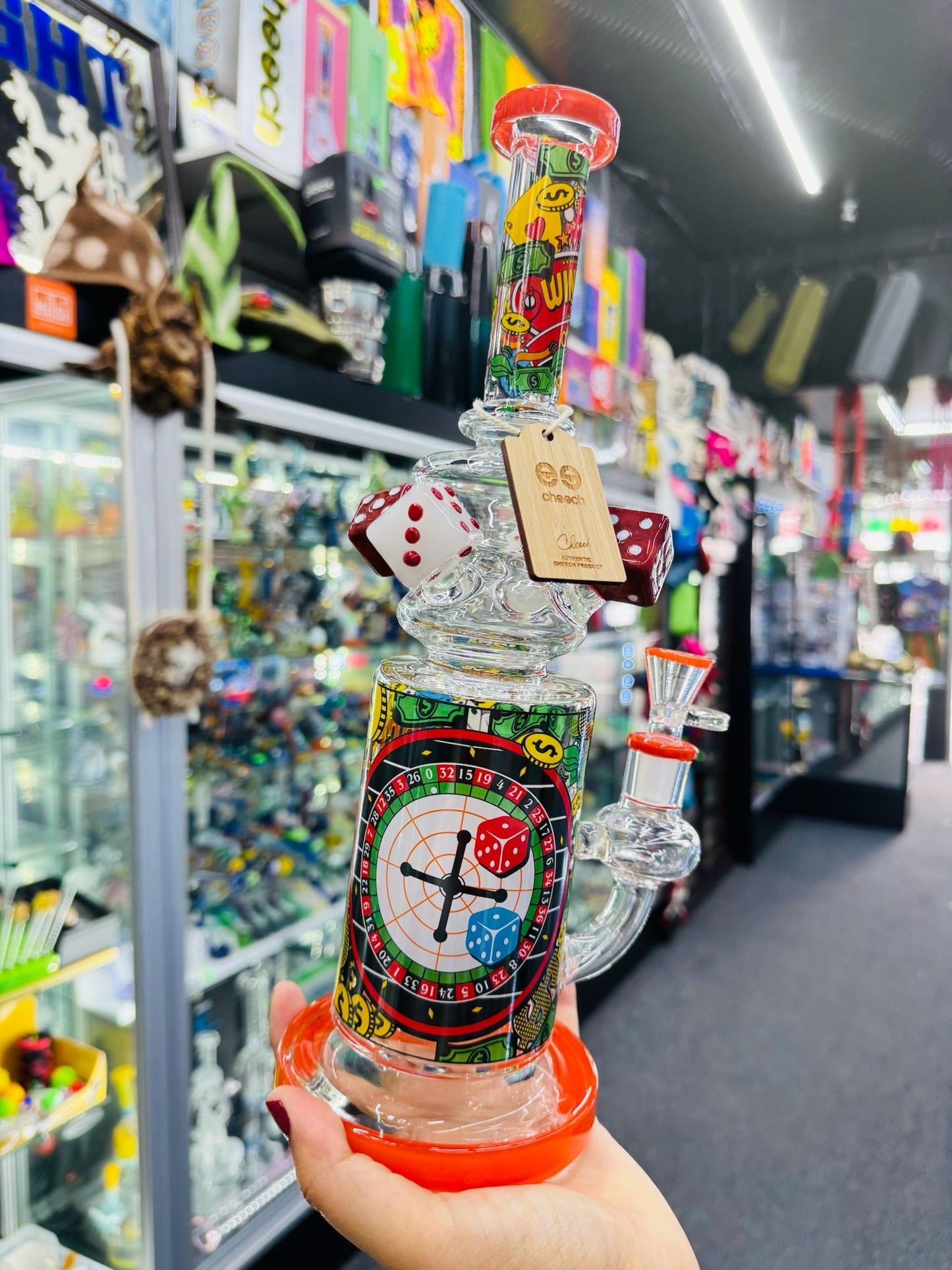 Cheech Glass - 14" Feeling Lucky Dice Bong - DayDreamz Smoke Shop