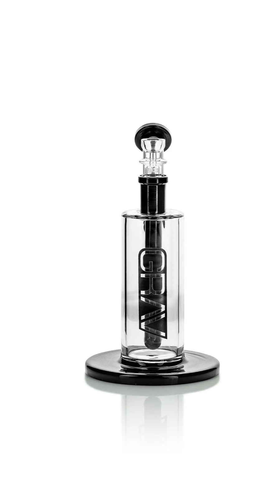 GRAV® MEDIUM UPRIGHT BUBBLER - BLACK ACCENTS - DayDreamz Smoke Shop