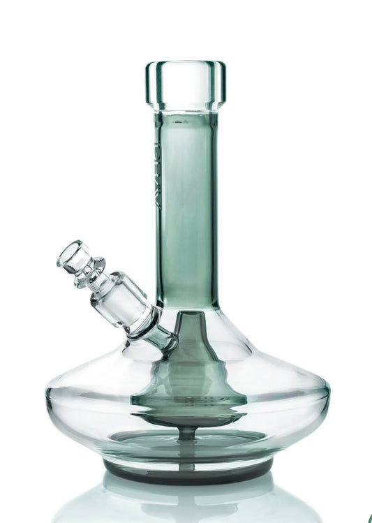GRAV® Small Wide Base Water Pipe - Smoke with Clear