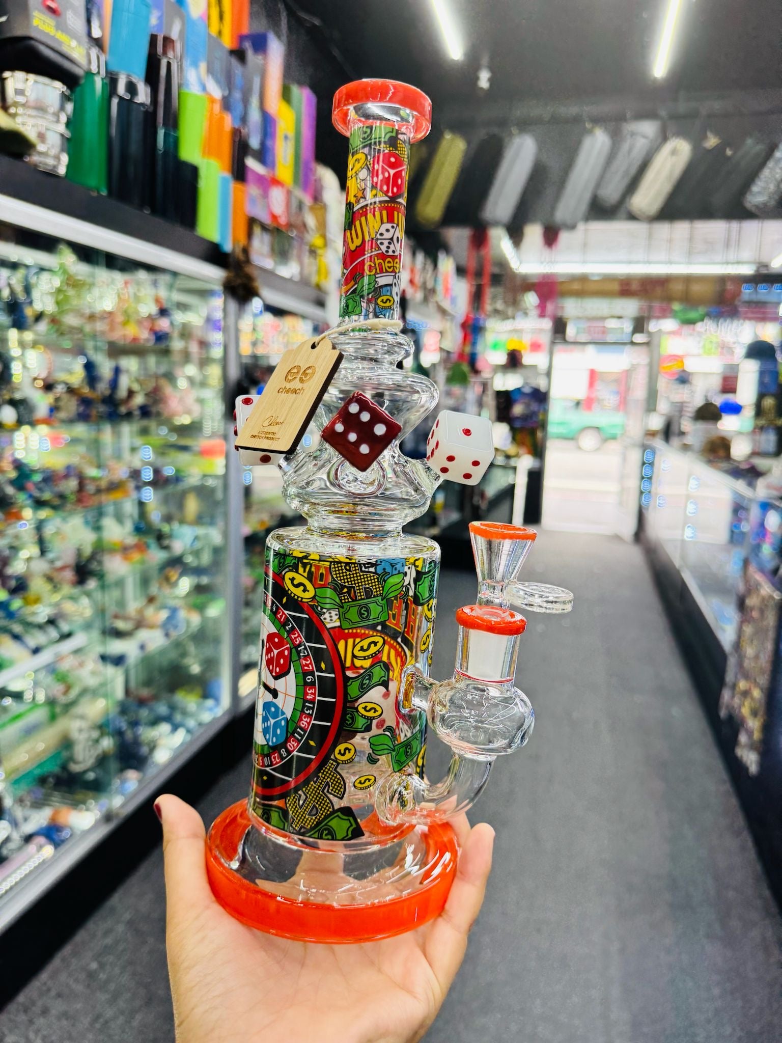 Cheech Glass - 14" Feeling Lucky Dice Bong - DayDreamz Smoke Shop