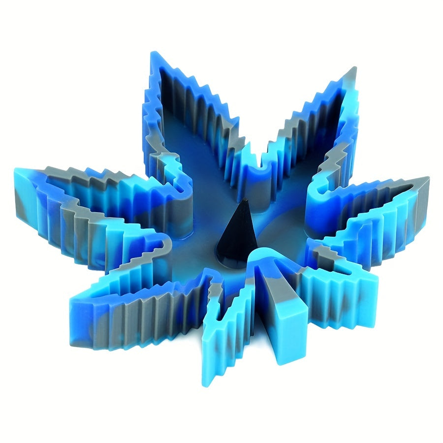 1pc Maple Leaf Shaped Luminous Ashtray - High-Temperature Resistant & Anti-Fall Household Decorative Ashtray for Home, Hotel, Bar, Office - Unique Fancy Gift for Men & Women, Perfect for Christmas & Halloween Celebrations