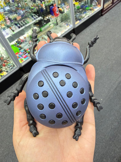 Gray ladybug herb grinder - DayDreamz Smoke Shop