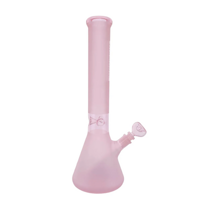 Diamond Glass 16” Pink Beaker Bong with Matching Downstem & Bowl - DayDreamz Smoke Shop