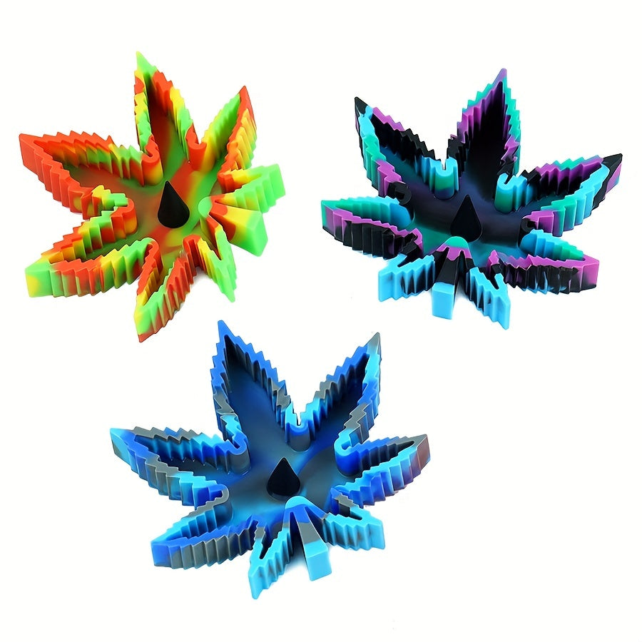 1pc Maple Leaf Shaped Luminous Ashtray - High-Temperature Resistant & Anti-Fall Household Decorative Ashtray for Home, Hotel, Bar, Office - Unique Fancy Gift for Men & Women, Perfect for Christmas & Halloween Celebrations