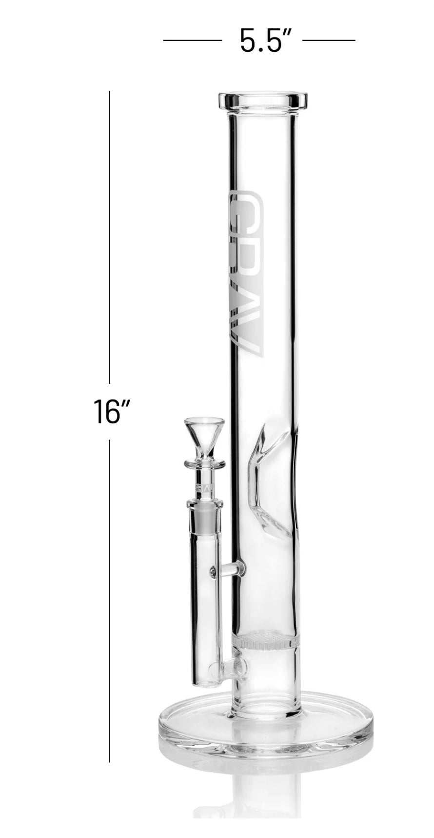 GRAV® Large, Clear Straight Base