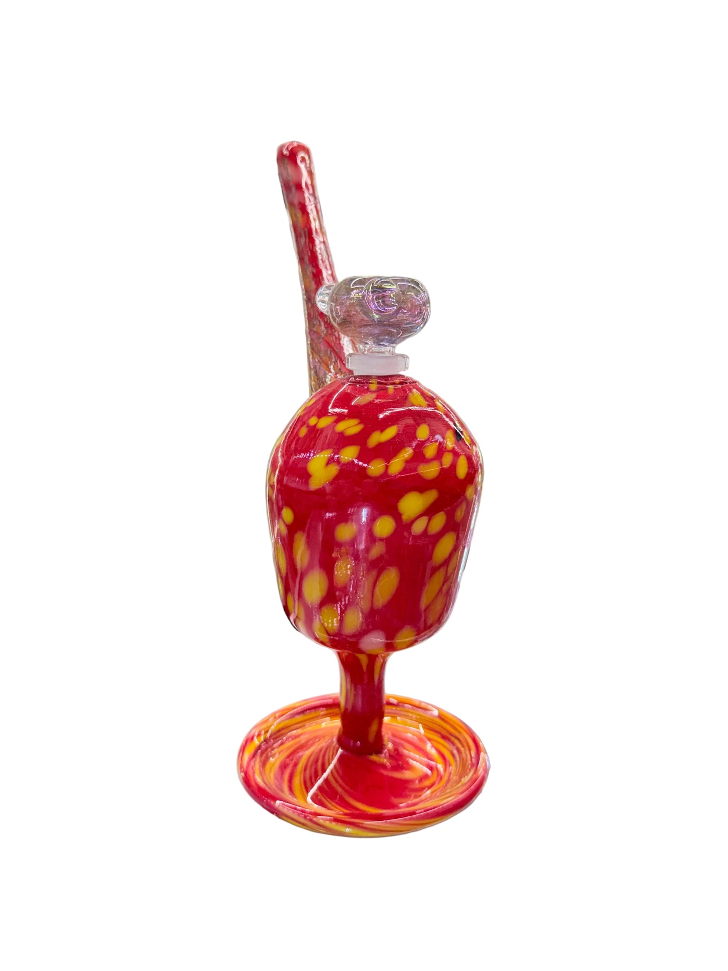 Red and Yellow Glass Bong