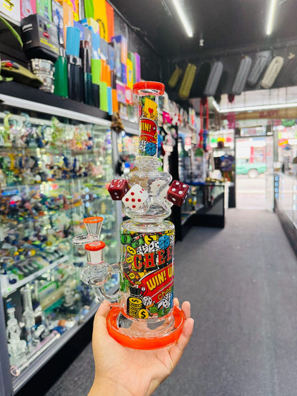 Cheech Glass - 14" Feeling Lucky Dice Bong - DayDreamz Smoke Shop