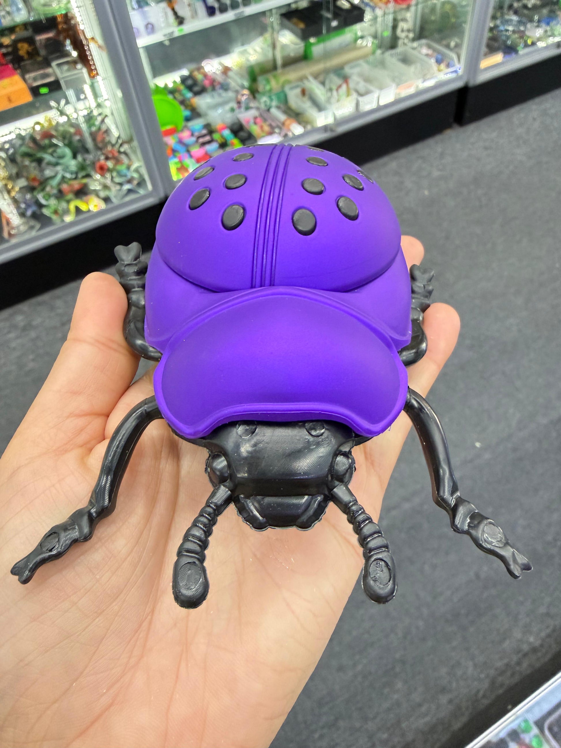 Purple ladybug herb grinder - DayDreamz Smoke Shop