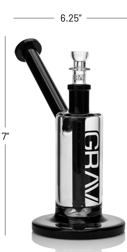 GRAV® MEDIUM UPRIGHT BUBBLER - BLACK ACCENTS - DayDreamz Smoke Shop