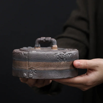 Custom Large Ceramic Ashtray Creative Handmade Retro Office Living Room Gilding Round Ashtray with Lid