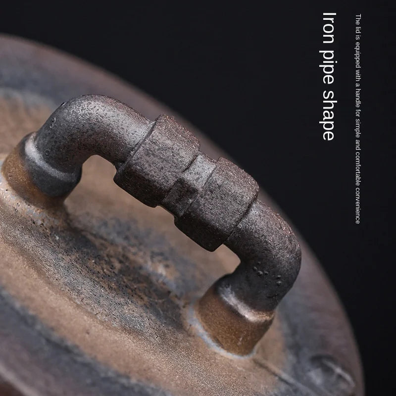 Custom Large Ceramic Ashtray Creative Handmade Retro Office Living Room Gilding Round Ashtray with Lid