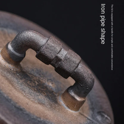 Custom Large Ceramic Ashtray Creative Handmade Retro Office Living Room Gilding Round Ashtray with Lid