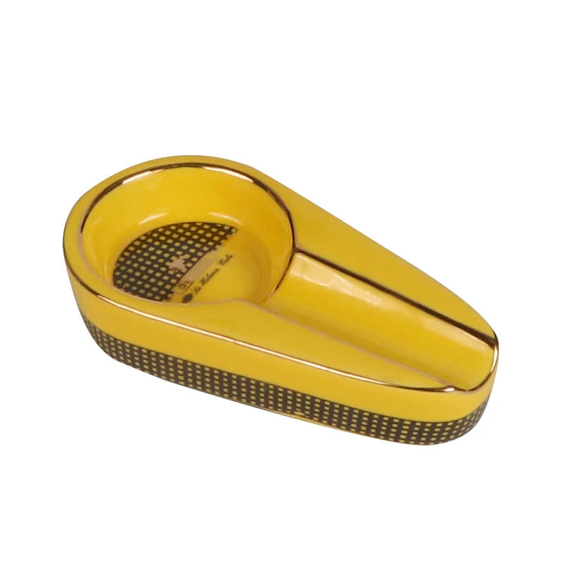 Erliao New Luxury Cigar Ashtray Cigar Accessories Outdoor Ceramic Smoking Astray Cigar Ashtray
