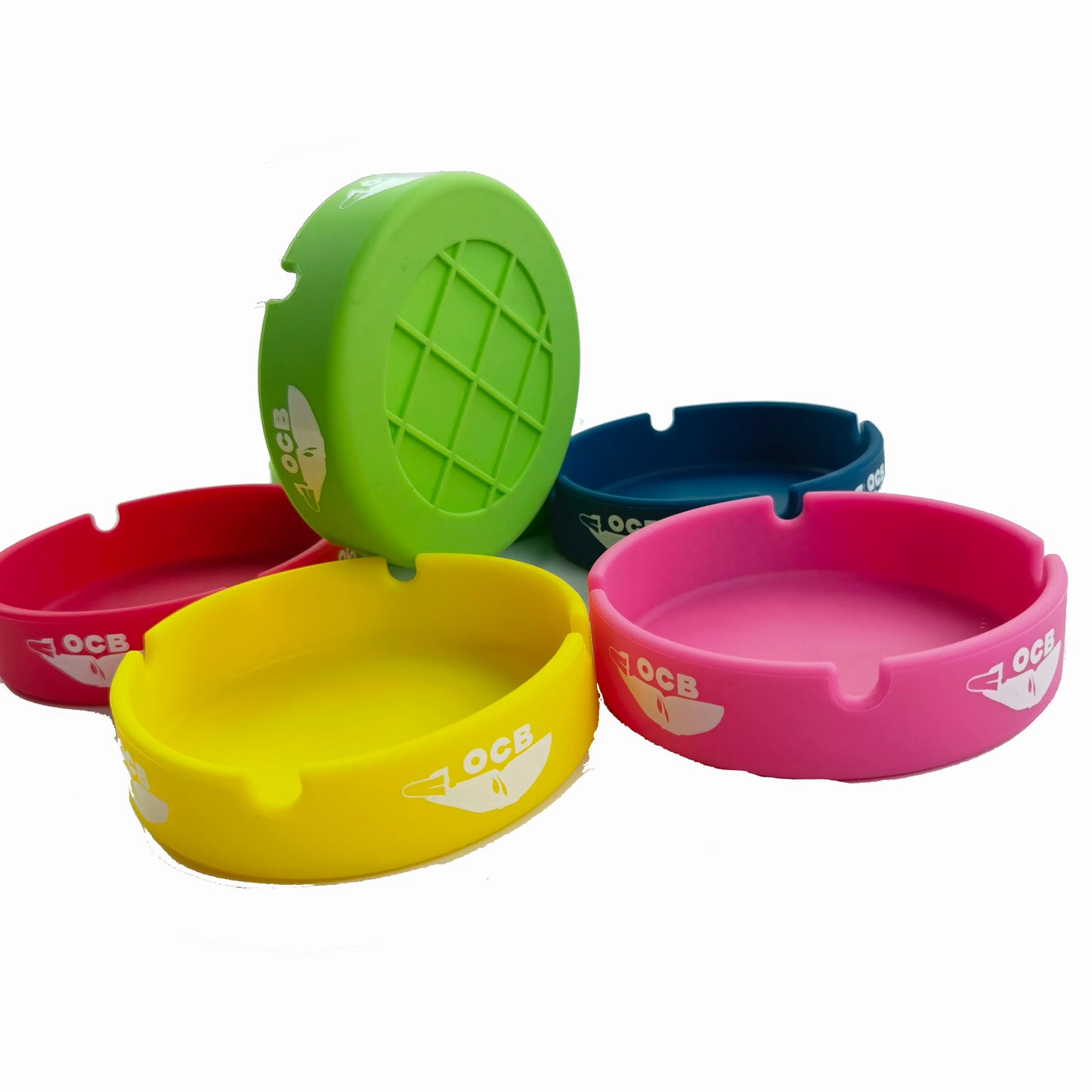 Round Silicone Ashtray 10*2.5CM Size Custom Printing logo Easy Clean Smoking Ashtray for Cigar Holder