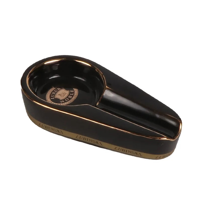 Erliao New Luxury Cigar Ashtray Cigar Accessories Outdoor Ceramic Smoking Astray Cigar Ashtray