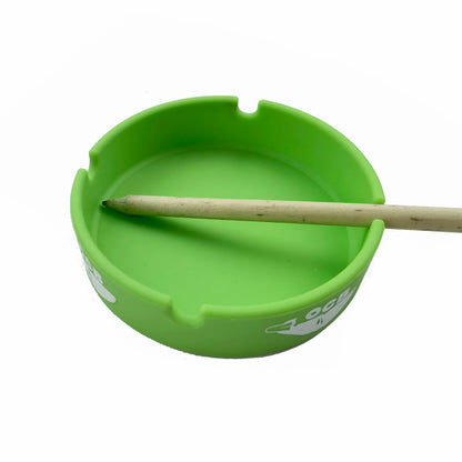 Round Silicone Ashtray 10*2.5CM Size Custom Printing logo Easy Clean Smoking Ashtray for Cigar Holder