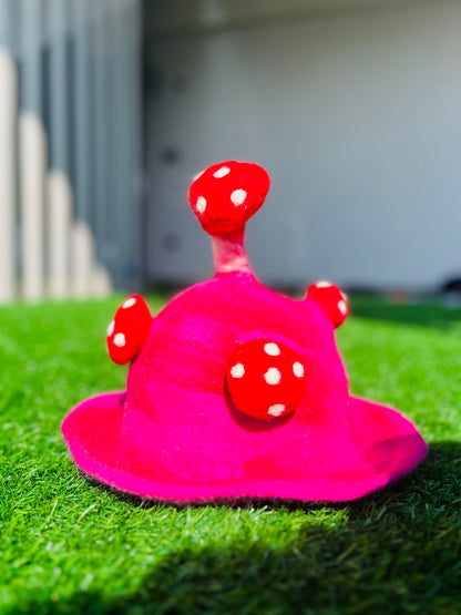 Pink Mushroom Hat - DayDreamz Smoke Shop
