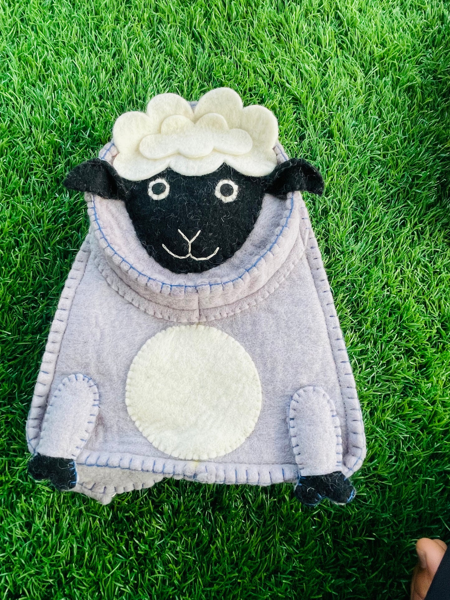 Handcrafted felt sheep bagpack