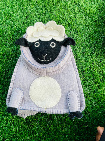 Handcrafted felt sheep bagpack