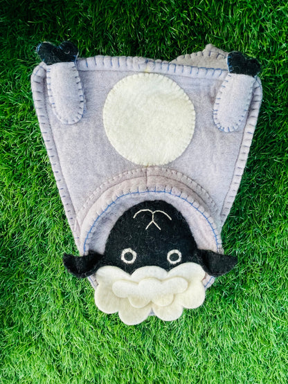 Handcrafted felt sheep bagpack