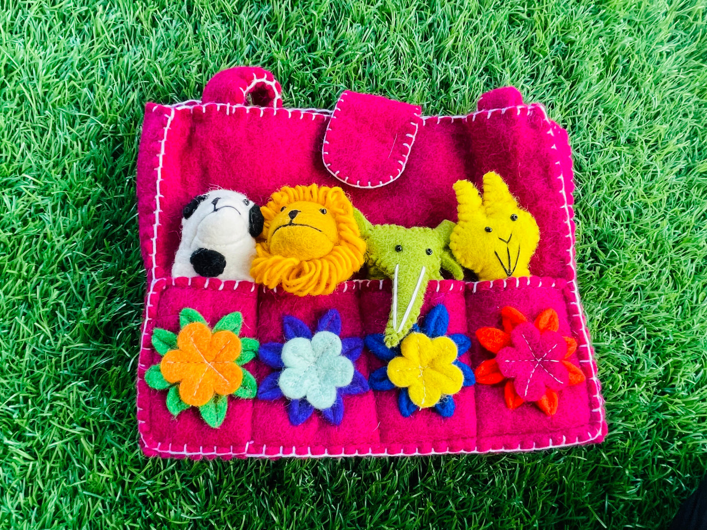 Large Felt Finger Puppet Bag