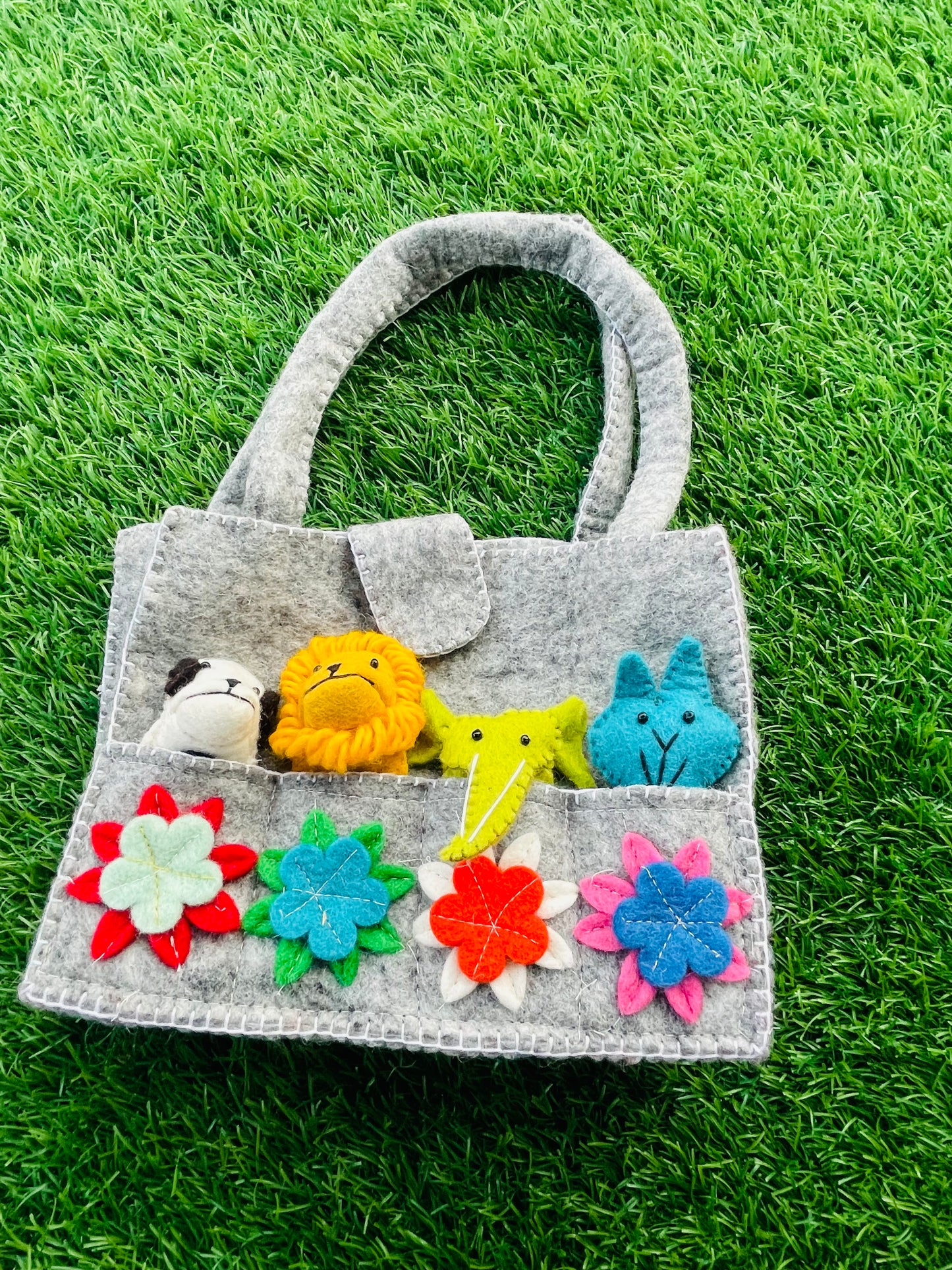 Large Felt Finger Puppet Bag