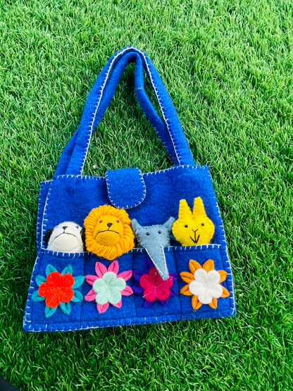 Large Felt Finger Puppet Bag