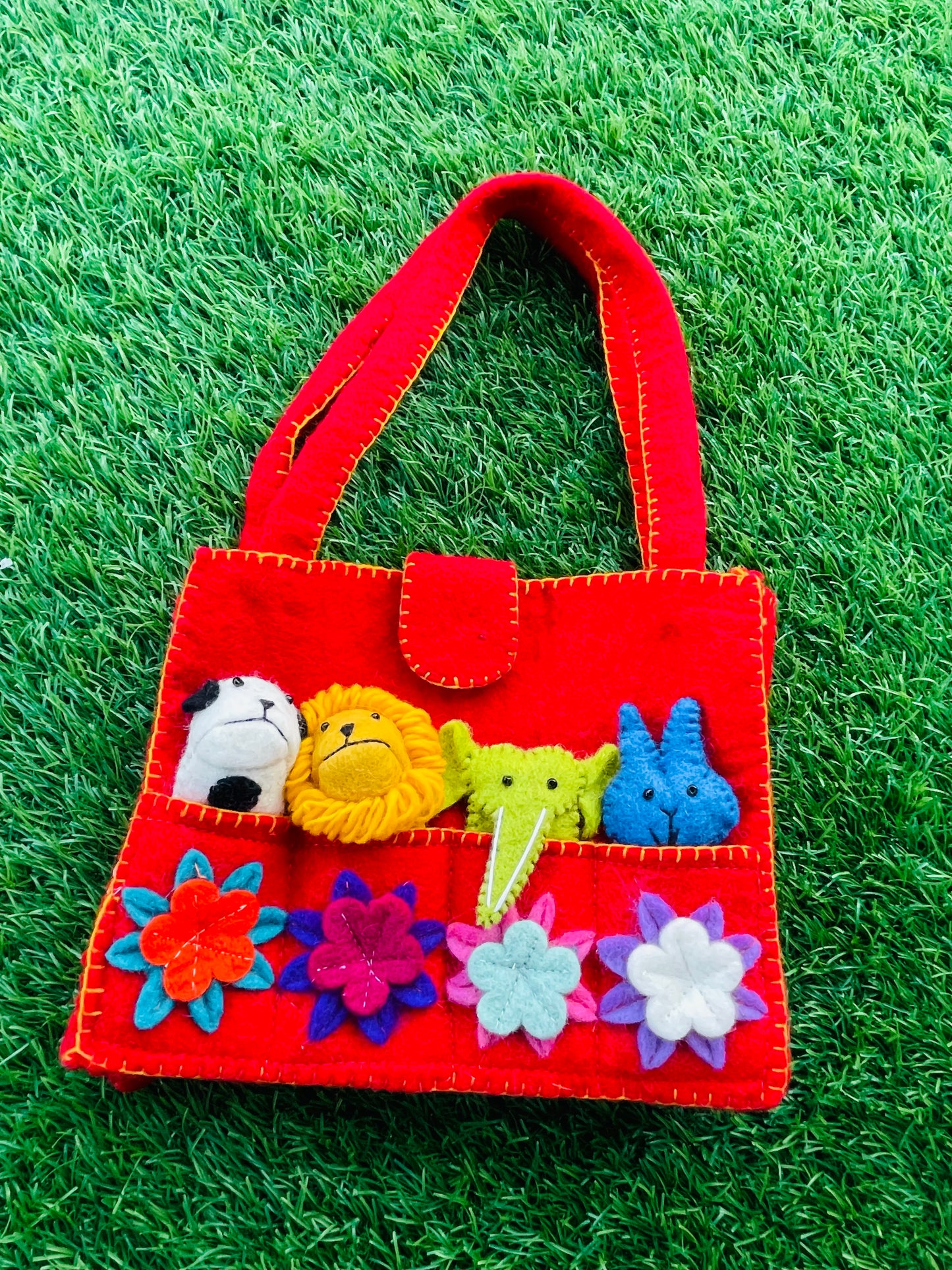 Large Felt Finger Puppet Bag