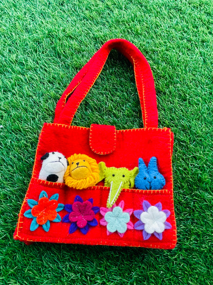 Large Felt Finger Puppet Bag