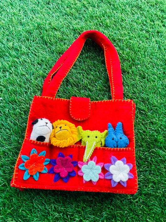 Large Felt Finger Puppet Bag