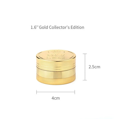 3 Layer Zinc Alloy Smoking Grinder 40mm Tobacco Crusher Gold Grinder Herbal CrusherHerb Crusher for Smoking Accessories