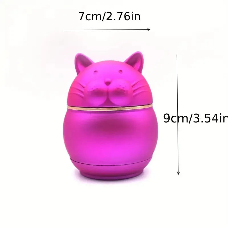 Cute Cat Shape Metal Smoking Grinder Zinc Alloy Cigarette  Grinder Spice Grinder Tool